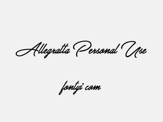 Allegratta Personal Use