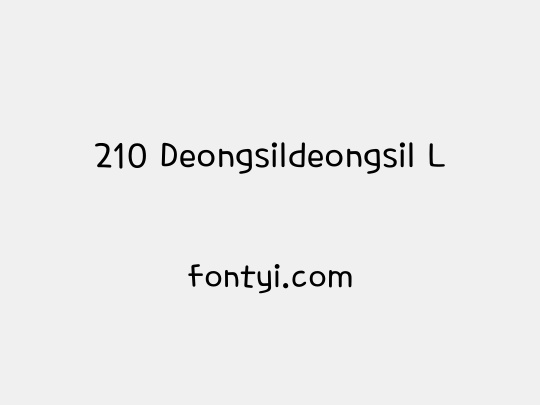 210 Deongsildeongsil L