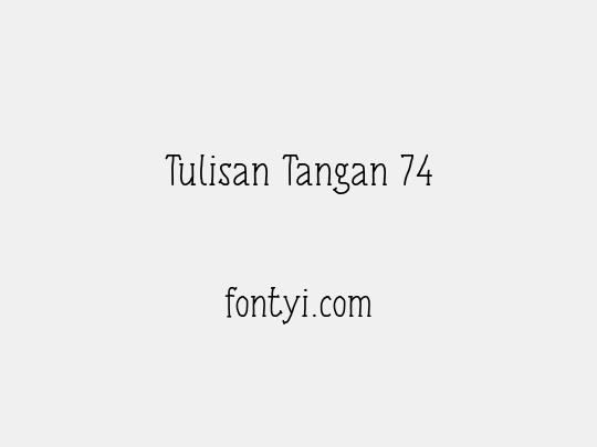 Tulisan Tangan 74