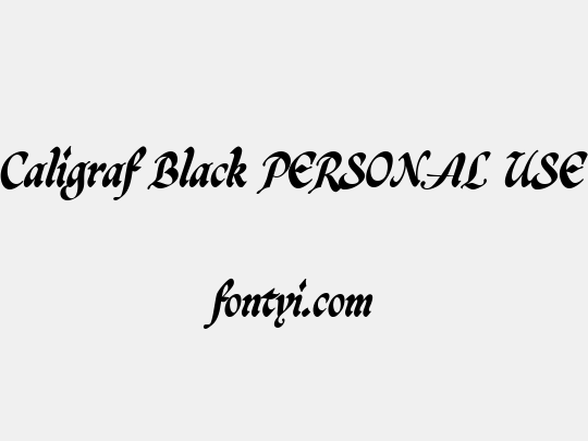 Caligraf Black PERSONAL USE