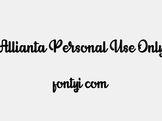 Allianta Personal Use Only