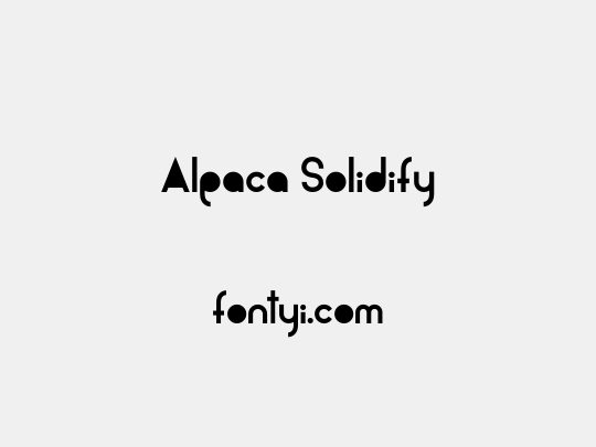 Alpaca Solidify