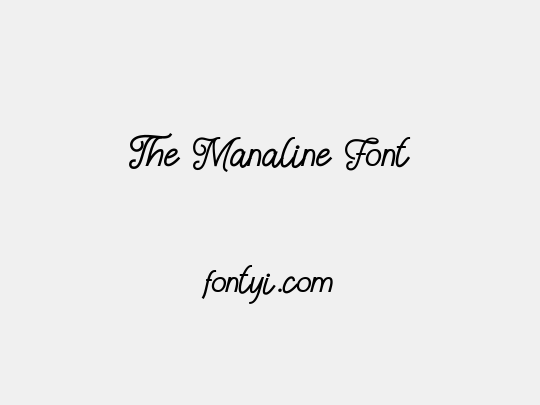 The Manaline Font