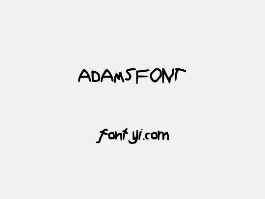 ADAMSFONT