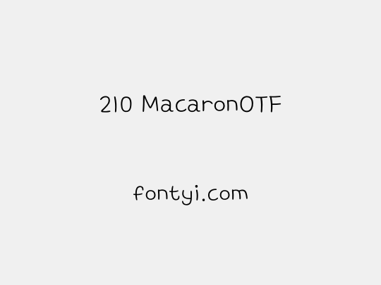 210 MacaronOTF