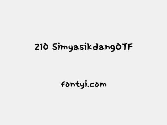 210 SimyasikdangOTF