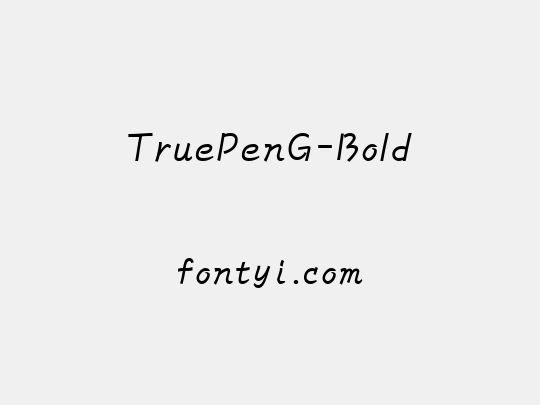 TruePenG-Bold