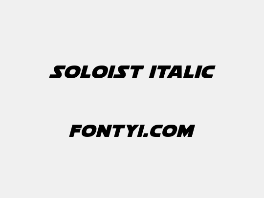 Soloist Italic