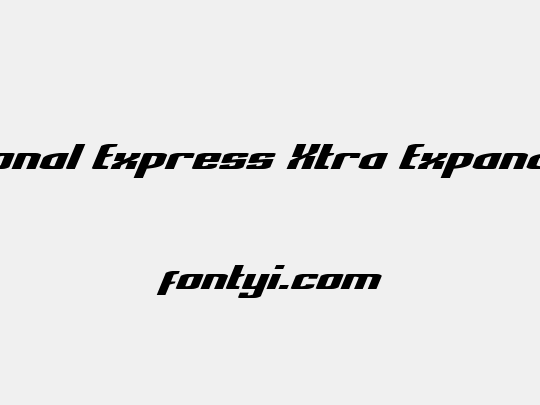 National Express Xtra Expanded Italic