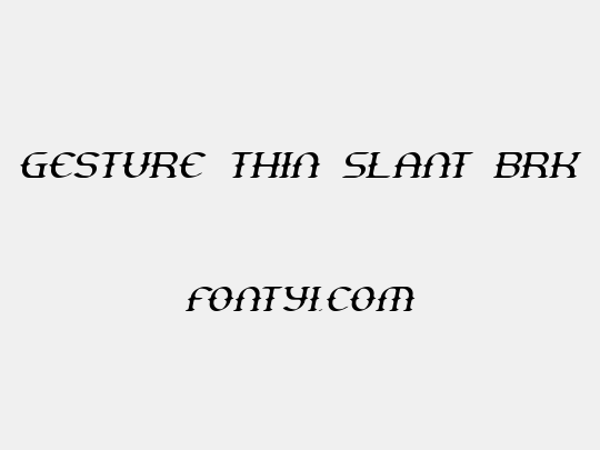 Gesture Thin Slant BRK