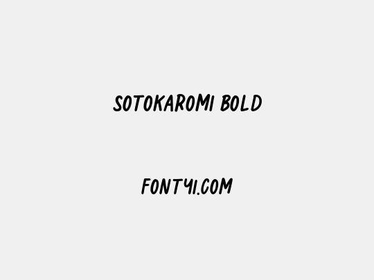 Sotokaromi Bold