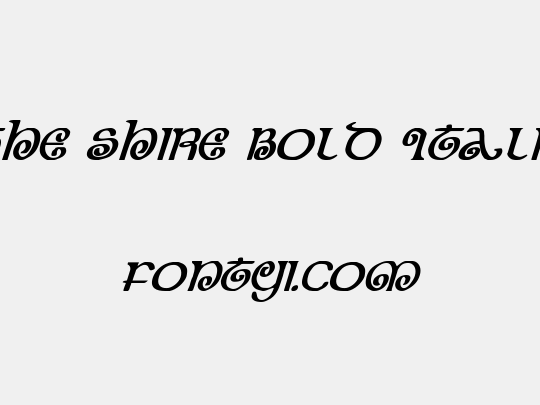 The Shire Bold Italic