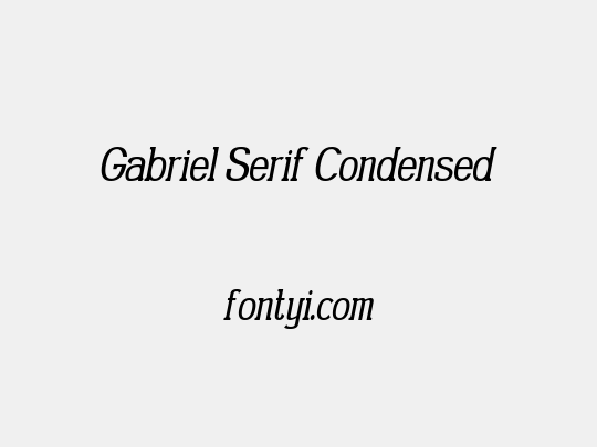 Gabriel Serif Condensed