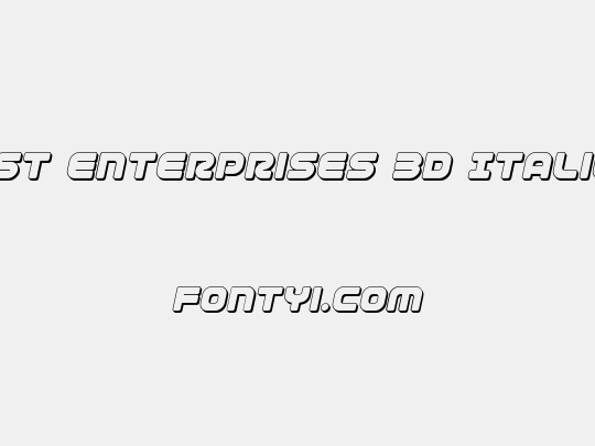 1st Enterprises 3D Italic