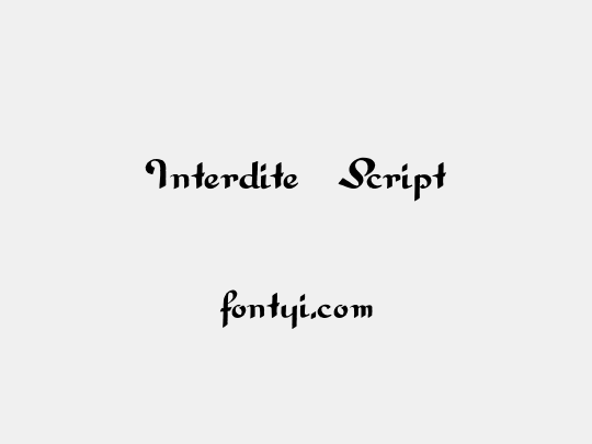 Interdite Script