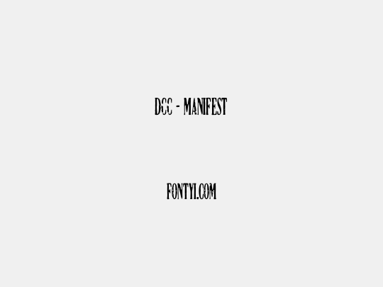 DCC - Manifest