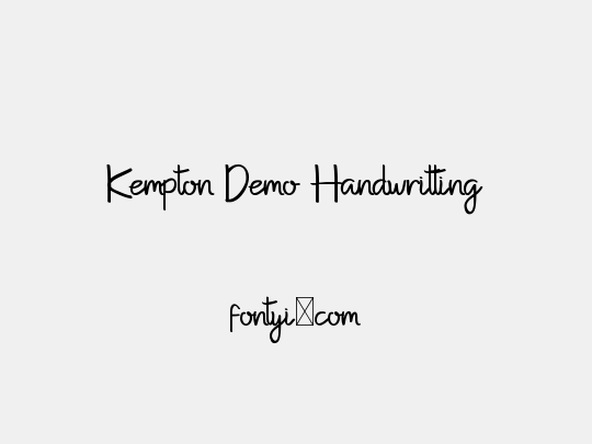 Kempton Demo Handwritting