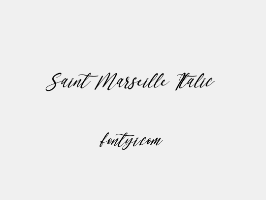 Saint Marseille Italic
