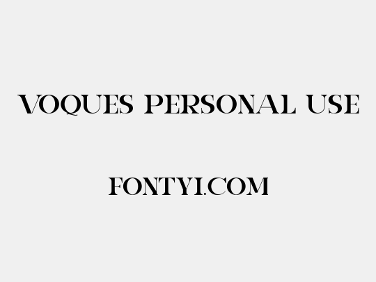 VOQUES Personal Use