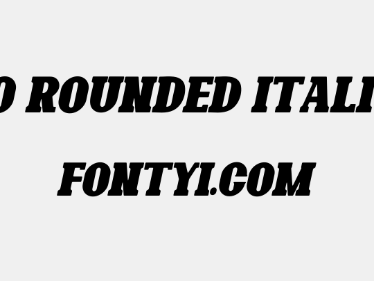 Bonaro Rounded Italic Demo