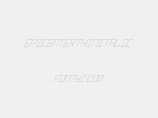 EpicenterThinItalic
