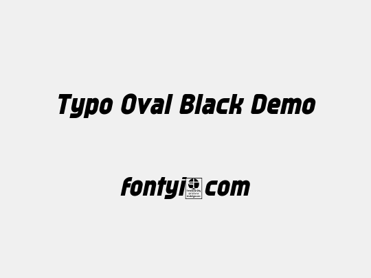 Typo Oval Black Demo