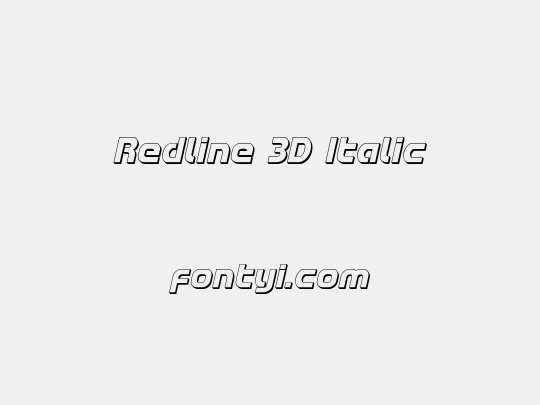 Redline 3D Italic