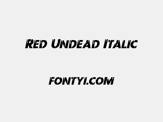 Red Undead Italic