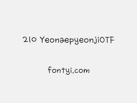210 YeonaepyeonjiOTF