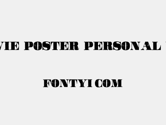 Movie Poster Personal Use