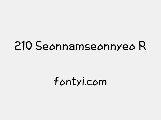 210 Seonnamseonnyeo R