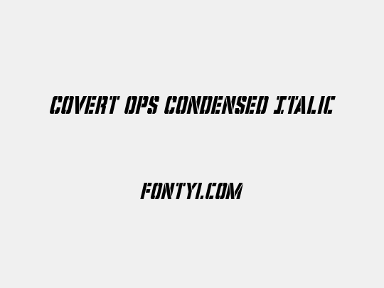 Covert Ops Condensed Italic