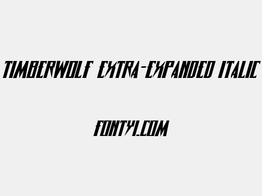 Timberwolf Extra-expanded Italic