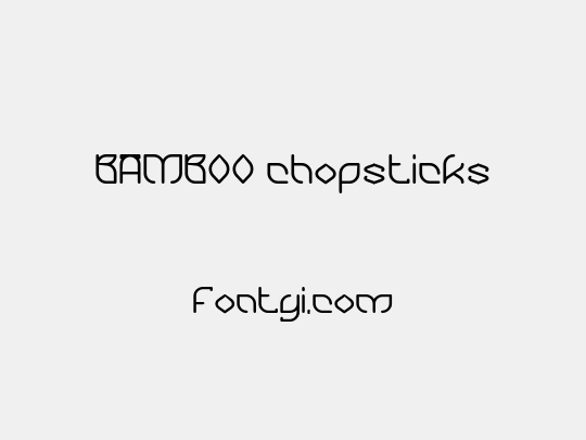 BAMBOO chopsticks