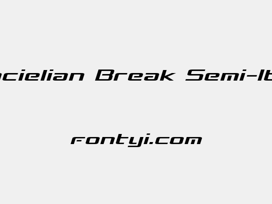 Concielian Break Semi-Italic