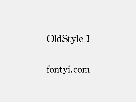 OldStyle 1