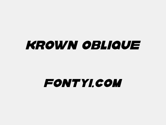 krown oblique