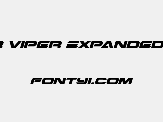 Hyper Viper Expanded Italic