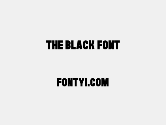 The Black Font