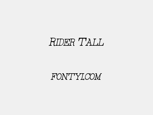 Rider Tall