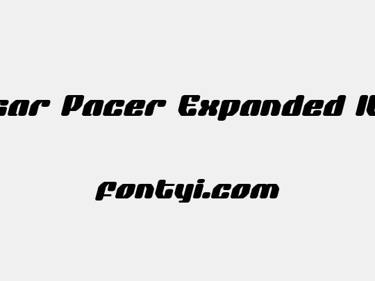 Quasar Pacer Expanded Italic