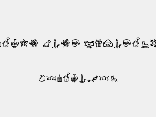 Lettertype Mies Christmas Icons