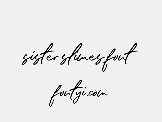 sister slimes font