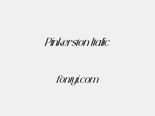 Pinkerston Italic