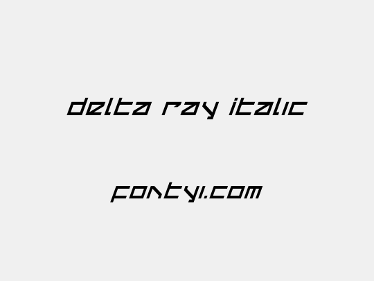 Delta Ray Italic