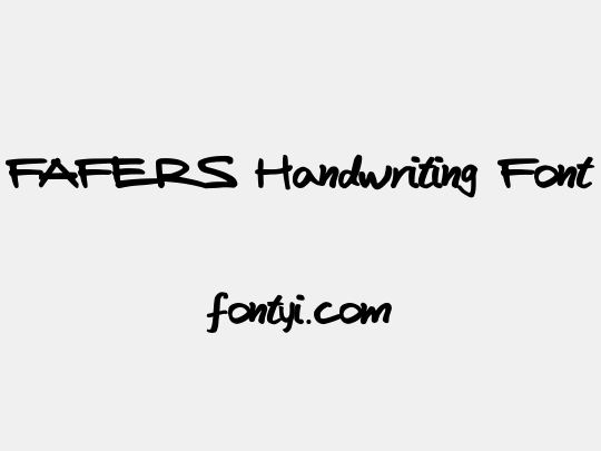 FAFERS Handwriting Font