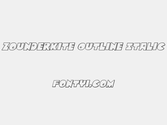 Zounderkite Outline Italic