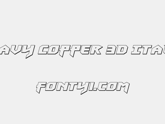 Heavy Copper 3D Italic