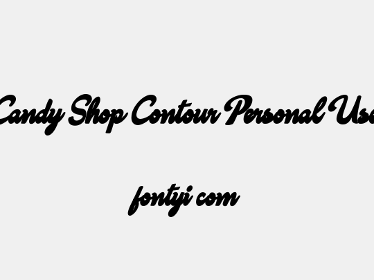 Candy Shop Contour Personal Use