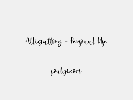 Alligattory - Personal Use